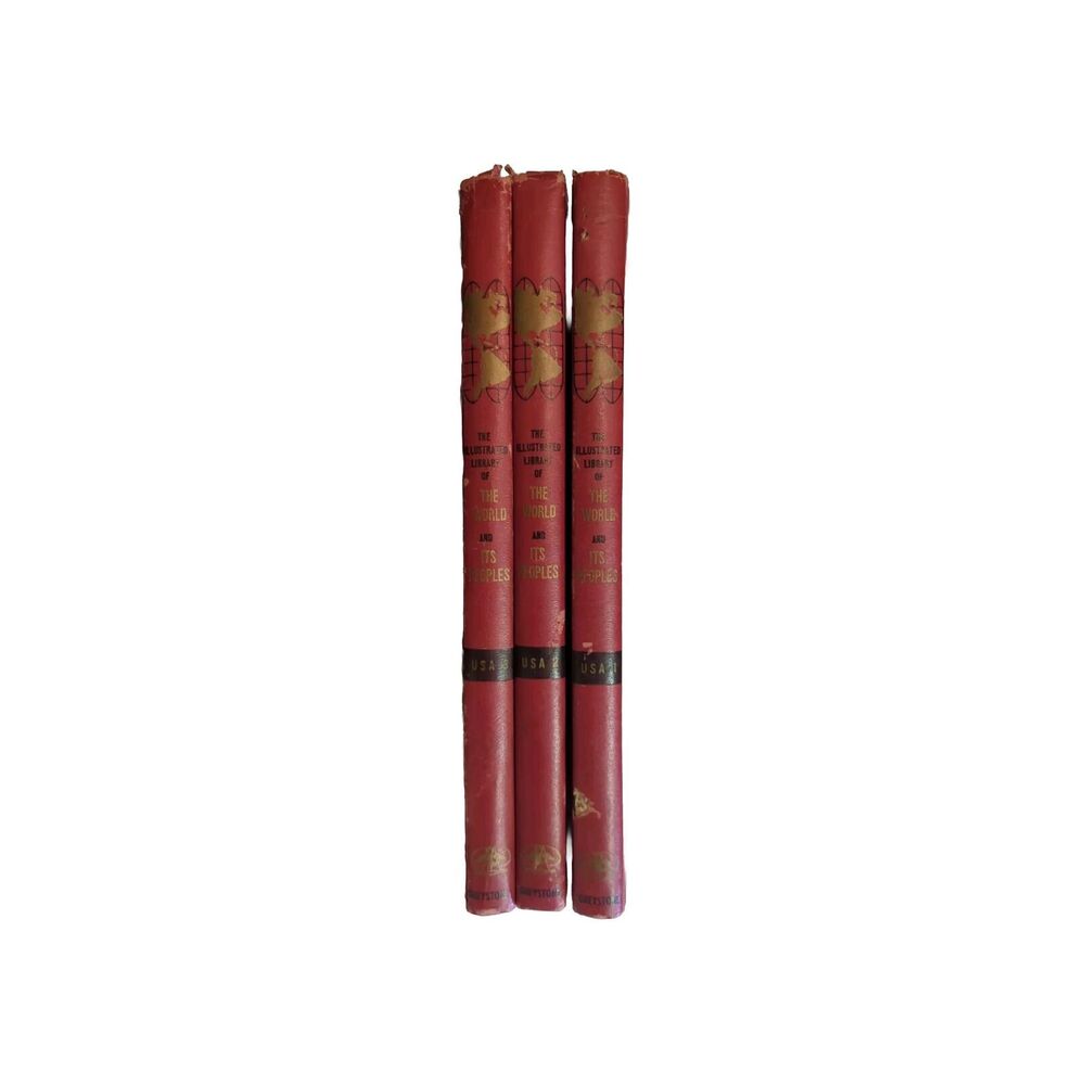 The Illustrated Library of The World and Its Peoples USA Vol 1-3 Vintage 1969